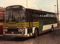 BFM296L in Crosville stripey coach livery
