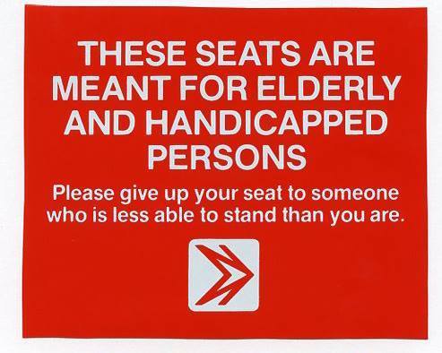Seats for the Handicapped